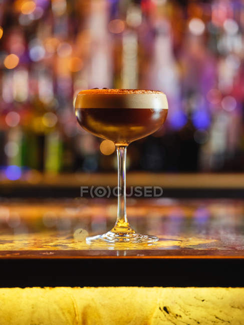 Bicchiere con cocktail al cioccolato — Foto stock