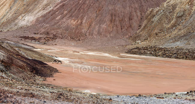 Paesaggio roccioso al mattino nelle miniere di Riotinto, Huelva — Foto stock