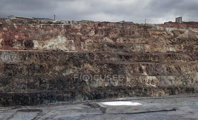 Vue paysage des terrasses minières dans les collines de Riotinto, Huelva — Photo de stock
