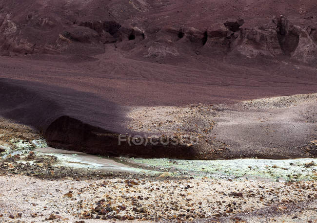 Rocky landscape in early morning in Mines of Riotinto, Huelva — Stock Photo