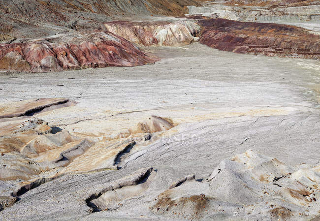 Landscape view of mining terraces in hills of Riotinto, Huelva — Stock Photo