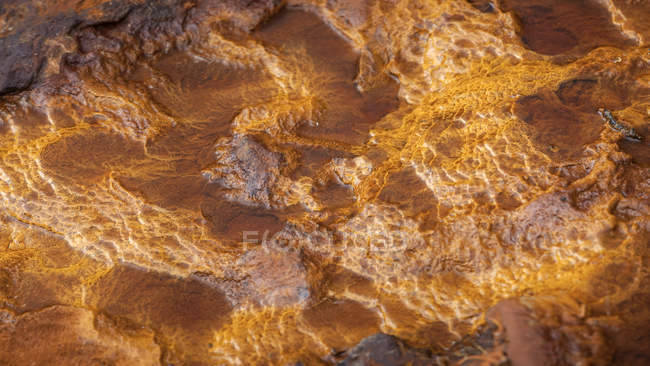 Orange streams and transitions on rock in Mines of Riotinto, Huelva — Stock Photo