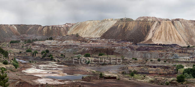 Rocky landscape in morning in Mines of Riotinto, Huelva — Stock Photo