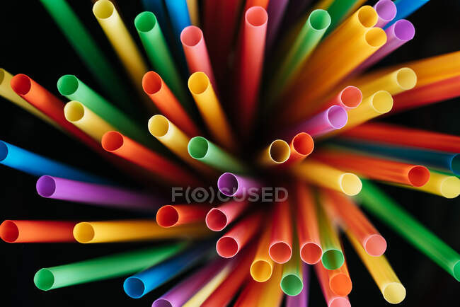 Bunch of colorful straws — Stock Photo