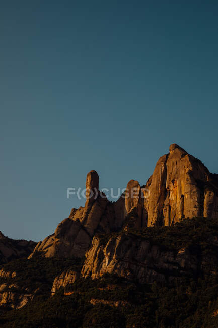 Landschaft der Berge von Montserrat, Katalonien, Spanien — Stockfoto