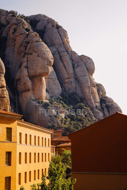 Landschaft der Berge des Montserrat Sant Joan Klosters, Katalonien, Spanien — Stockfoto