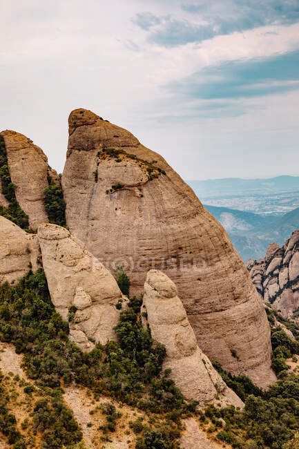 Landschaft der Berge von Montserrat, Katalonien, Spanien — Stockfoto