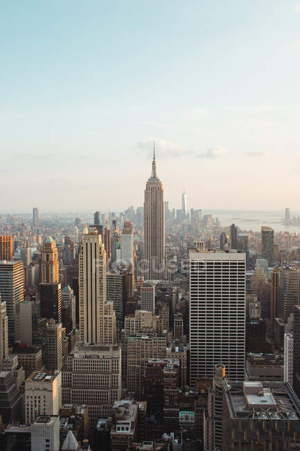 Vista y paisaje de la ciudad de Nueva York - foto de stock