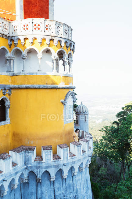 Colorful castle against cloudless sky — Stock Photo