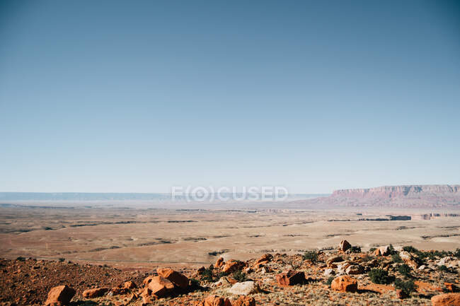 Observing majestic rocky terrain on sunny day — Stock Photo
