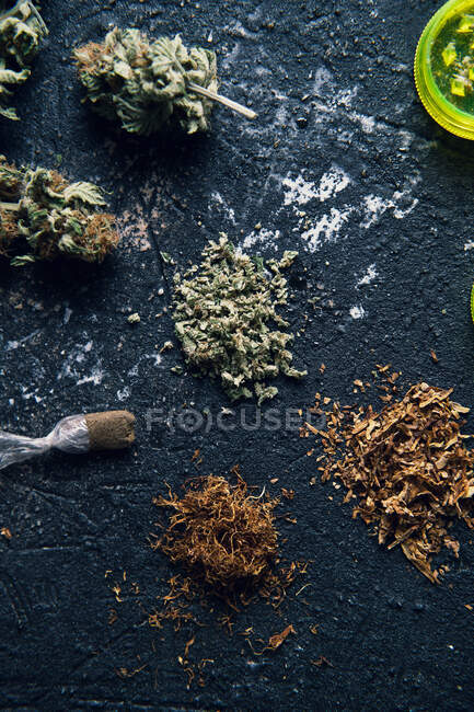 Марихуана почки и сигареты для приготовления сустава — стоковое фото