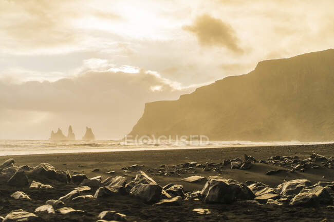 Lever du Soleil à Vik, Islande, Europe — Photo de stock