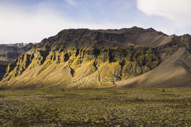 Voyager dans la campagne avec glacier, Skaftafell, Islande, Europe — Photo de stock