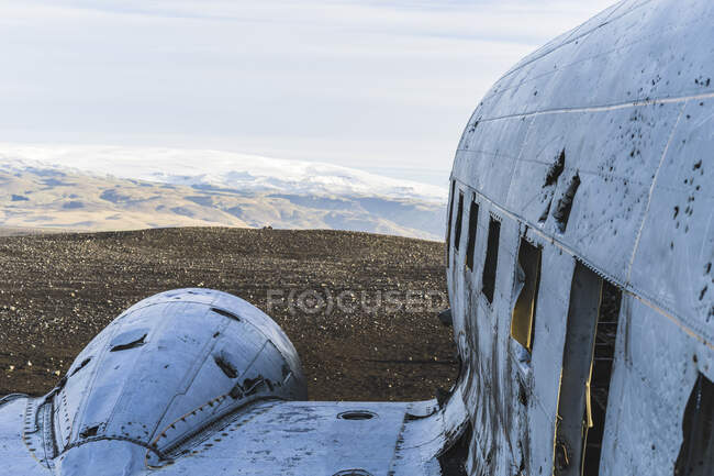 Acidente de avião, Região Sul, Islândia — Fotografia de Stock