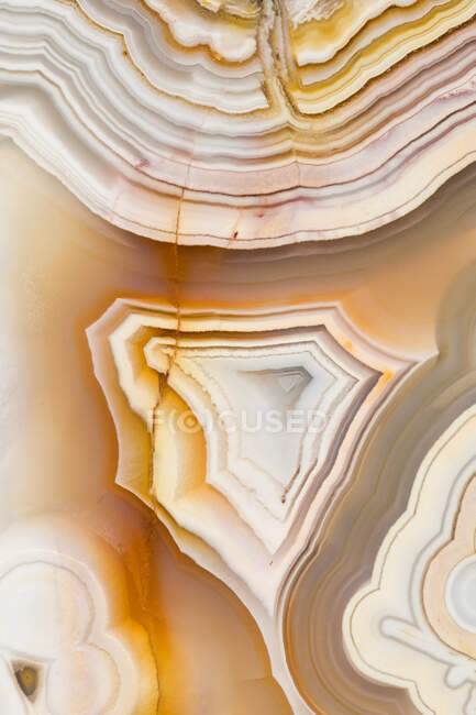 Macro texture photographie des couleurs et des motifs dans une agate de dentelle du Mexique — Photo de stock