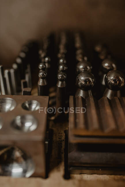 Tools in the workshop to use in creating jewelry — Stock Photo