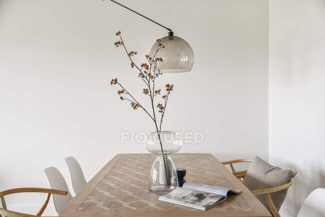 Дизайн интерьера светлой и красивой столовой — стоковое фото