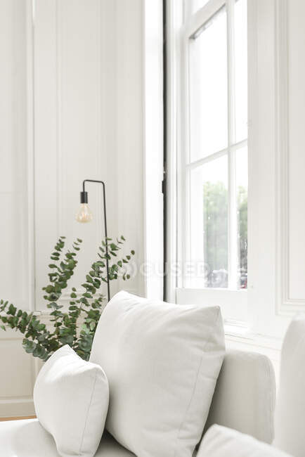 Luxury interior design of a modern living room — Stock Photo