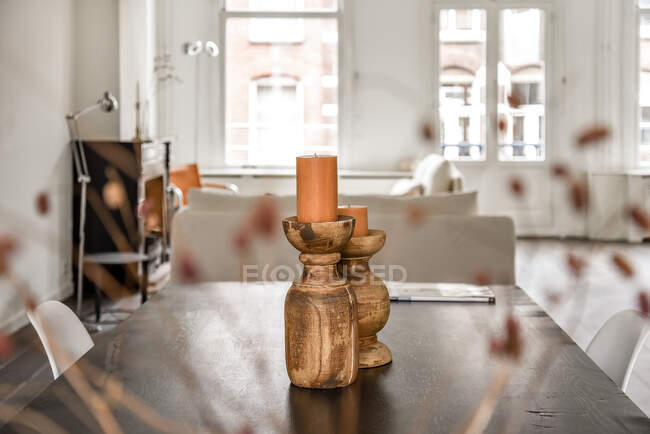 Close up of candles on the table — Stock Photo