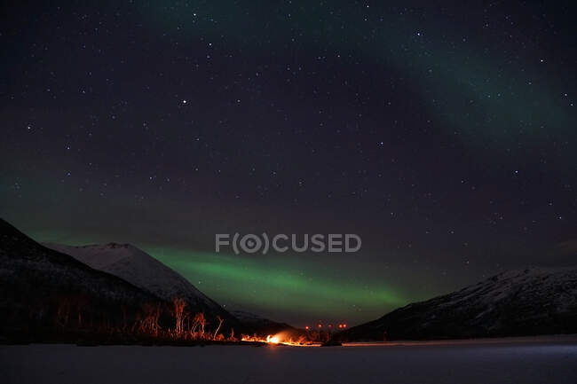 Spectacular Northern Lights in Tromso — Stock Photo