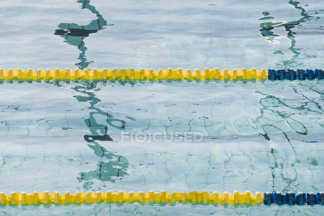 From above olympic swimming pool — Stock Photo