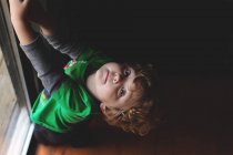 Adorable little boy with curly hair — Stock Photo