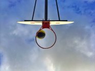 Basketball hoop and ball — Stock Photo