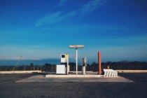 Gas station on road — Stock Photo