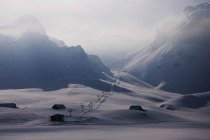 Лыжные подъемники Швейцарии — стоковое фото
