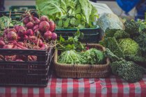 Vegetables on local farmer market — Stock Photo