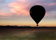 Hot air balloon on early morning — Stock Photo