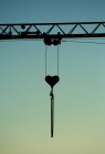 Crane jib with heart shaped pulley — Stock Photo