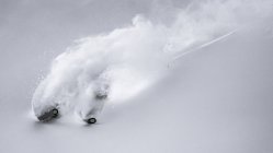 Skier downhill skiing — Stock Photo
