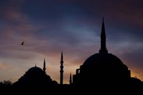Турция, Голубая мечеть на закате — стоковое фото