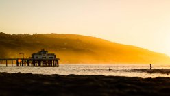 View of Pier at sunrise — Stock Photo