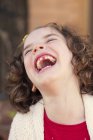 Little girl laughing — Stock Photo