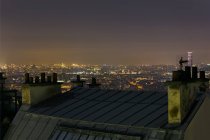 Pariser Skyline bei Nacht — Stockfoto