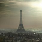 Eiffel Tower in the smog — Stock Photo