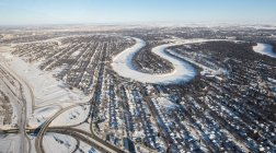 Luftaufnahme des Flusses Winnipeg — Stockfoto