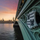 Puente de Westminster y Big Ben - foto de stock