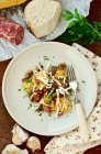 Polenta tradizionale italiana con champignons — Foto stock