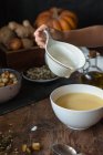 Zuppa di crema di zucca fatta in casa — Foto stock