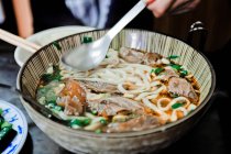 Taiwanese beef noodles — Stock Photo