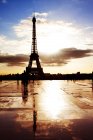 Silhouette of Eiffel Tower — Stock Photo