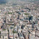 Vista aérea del paisaje urbano de Barbican y sus alrededores - foto de stock