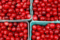 Красные ягоды в корзинах — стоковое фото