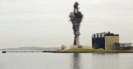 Demolição da central eléctrica de Cockenzie — Fotografia de Stock
