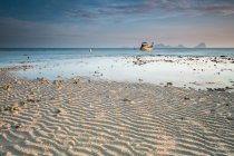 Spiaggia sabbiosa con bassa marea — Foto stock