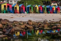 Colorful houses on St James Beach — Stock Photo