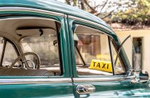 Close up of vintage taxi — Stock Photo